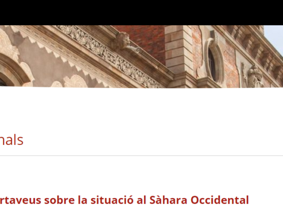 Declaració de la Junta de Portaveus sobre la situació al Sàhara Occidental – Parlament de Catalunya
