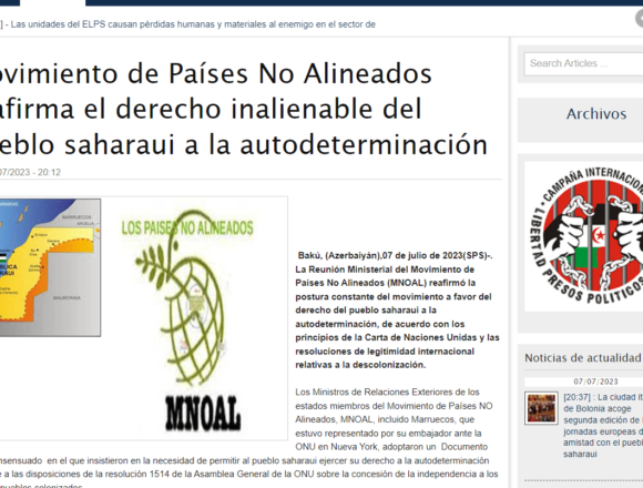sderftgyhujiklon Movimiento de Países No Alineados reafirma el derecho inalienable del pueblo saharaui a la autodeterminación | Sahara Press Service