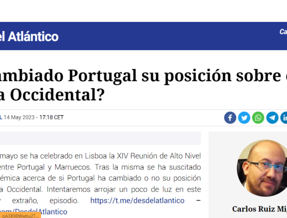 sedfg ¿Ha cambiado Portugal su posición sobre el Sahara Occidental? – Desde el Atlántico