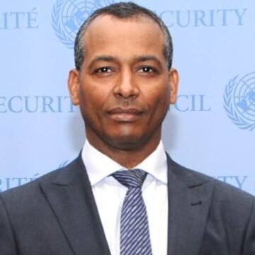 Comparecencia del representante del F. Polisario ante la ONU, Sidi Omar, tras la votación del CS
