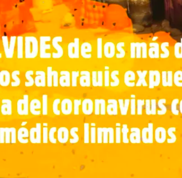 NO TE OLVIDES de los más de 170.000 refugiados saharauis expuestos a la pandemia del coronavirus (Últimas noticias)