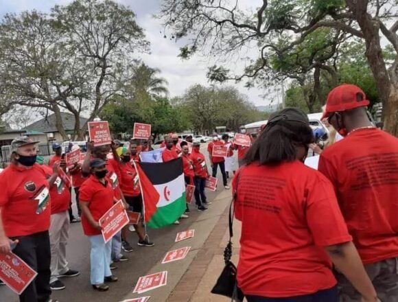 Sudáfrica: partidos políticos se manifiestan delante de la embajada de Marruecos para condenar la violación del Alto el Fuego | Sahara Press Service