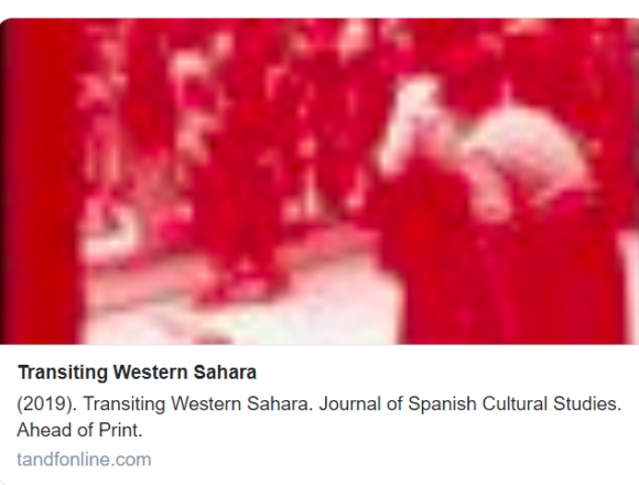 swedsx Transiting Western Sahara: Journal of Spanish Cultural Studies