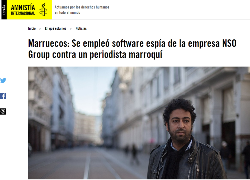 Marruecos: Se empleó software espía de la empresa NSO Group contra un periodista marroquí