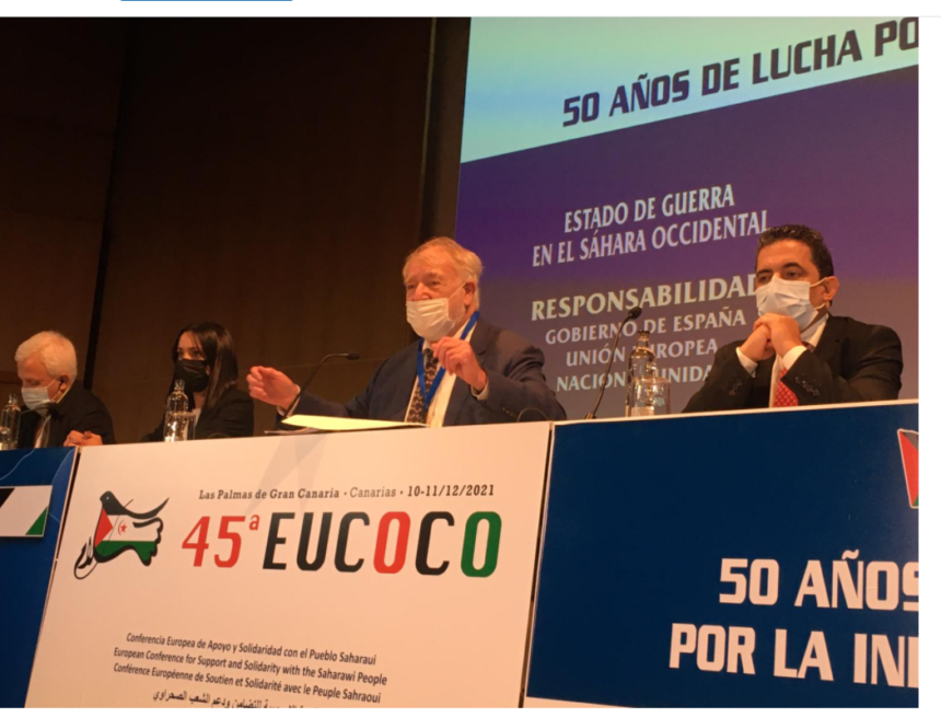 Pierre Galand, presidente de EUCOCO: «El Sáhara Occidental será libre sí o sí»