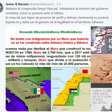 ‘@JavierGGarzon1: Mañana el congresista Sergio Pascual, interpelará al ministro del gobierno socialista, sobre su postura ante el Sáhara.