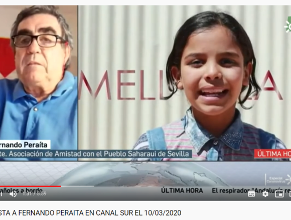 Sahara Sevilla: ENTREVISTA A FERNANDO PERAITA EN CANAL SUR (10/03/2020)
