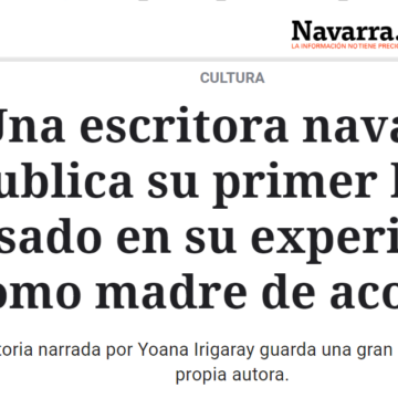 wedfvbghty Una escritora navarra publica su primer libro basado en su experiencia como madre de acogida