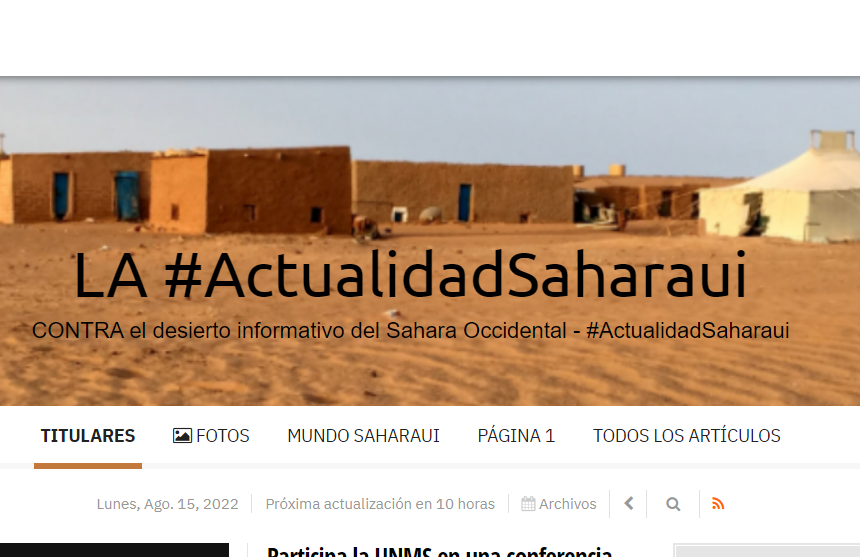 ¡LA ACTUALIDAD SAHARAUI! Las noticias del 15 de agosto de 2022