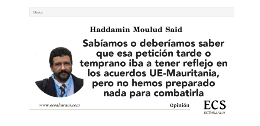 ACUERDO pesquero UE-Mauritania: Nos han metido otro gol… y, esta vez, sin ni siquiera enterarnos – OPINIÓN por Haddamin Moulud Said