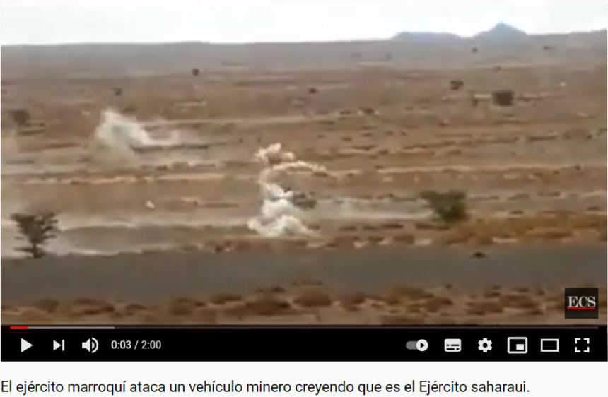 VÍDEO: El ejército marroquí ataca un vehículo minero creyendo que es el Ejército saharaui