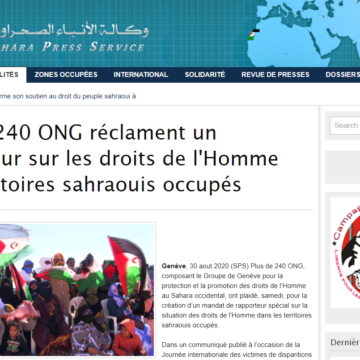 245 ONG piden al Consejo de Derechos Humanos de la ONU que designe un relator especial sobre la situación de los derechos humanos en los territorios saharauis ocupados