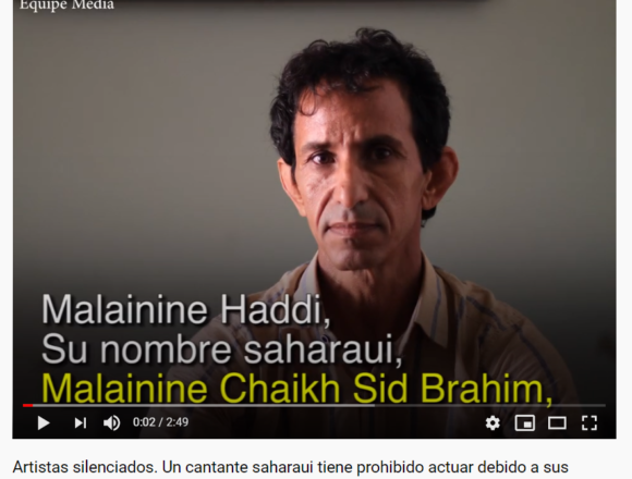 Artistas silenciados. Un cantante saharaui tiene prohibido actuar debido a sus opiniones políticas. – Equipe Media