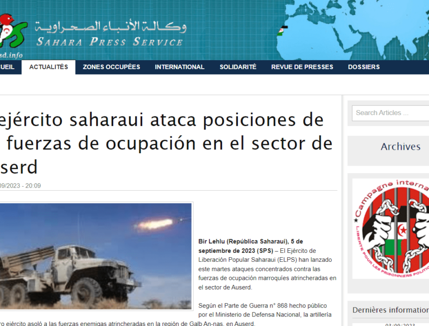 wertfgyhjk El ejército saharaui ataca posiciones de las fuerzas de ocupación en el sector de Auserd | Sahara Press Service