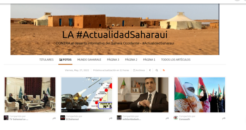 ¡LA ACTUALIDAD SAHARAUI! Las noticias del 27 de mayo de 2022