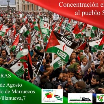 Algeciras. 10 de agosto, 13:00H. Concentración en apoyo al pueblo Saharaui — SADICUM