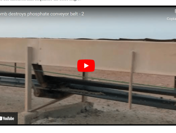 Paralizada la cinta transportadora de fosfato de BuCraa en el Sáhara Occidental ocupado por una explosión – Western Sahara Resource Watch (WSRW) ha obtenido videos del lugar donde tuvo lugar la explosión