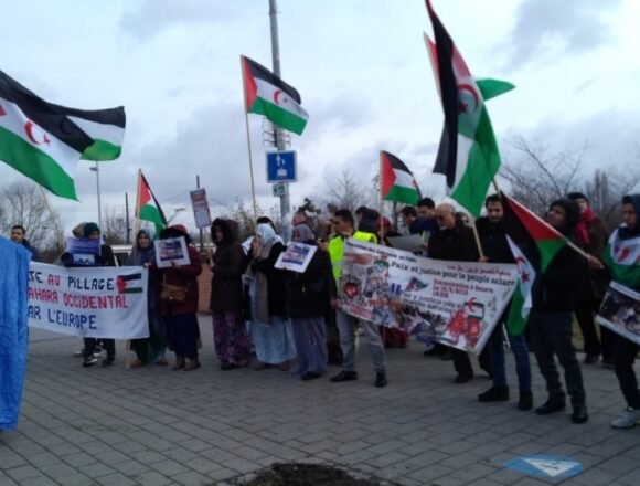 Ante acuerdos comerciales UE y Marruecos, manifestantes saharauis en Estrasburgo rechazan maniobras de la Comisión Europea destinadas a continuar saqueando los recursos saharauis | Sahara Press Service