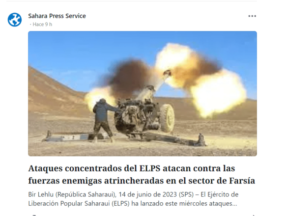 xcvbnmjnhgfd Ataques concentrados del ELPS atacan contra las fuerzas enemigas atrincheradas en el sector de Farsía | Sahara Press Service