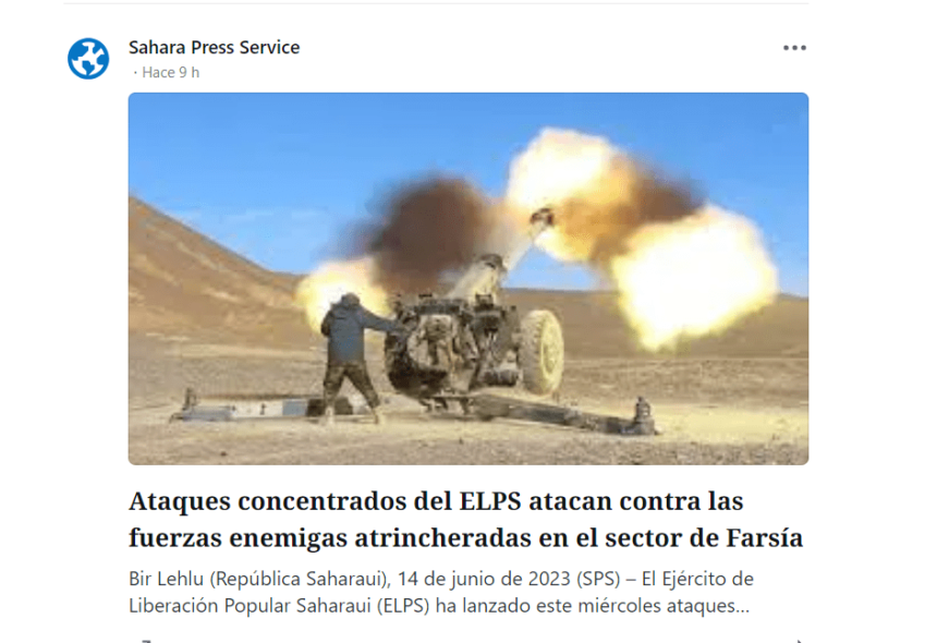 Ataques concentrados del ELPS atacan contra las fuerzas enemigas atrincheradas en el sector de Farsía | Sahara Press Service