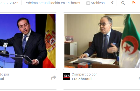 ¡SAHARA OCCIDENTAL! BOLETÍN de últimas noticias del 25 de abril de 2022