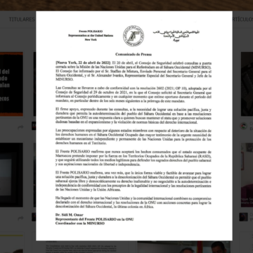 ¡LA ACTUALIDAD SAHARAUI! Las noticias del 23 de abril de 2022