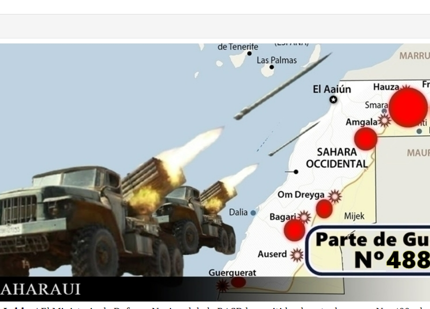 Parte de Guerra Nº 488. Guerra del Sáhara Occidental.