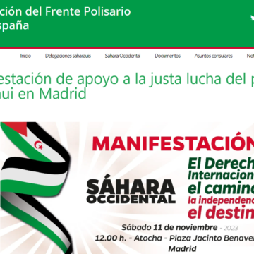 Manifestación de apoyo a la justa lucha del pueblo saharaui en Madrid