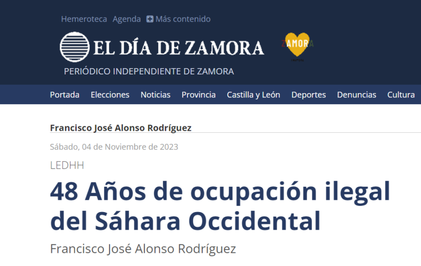 48 Años de ocupación ilegal del Sáhara Occidental | El Día de Zamora | Formato digital del periódico El Día de Zamora