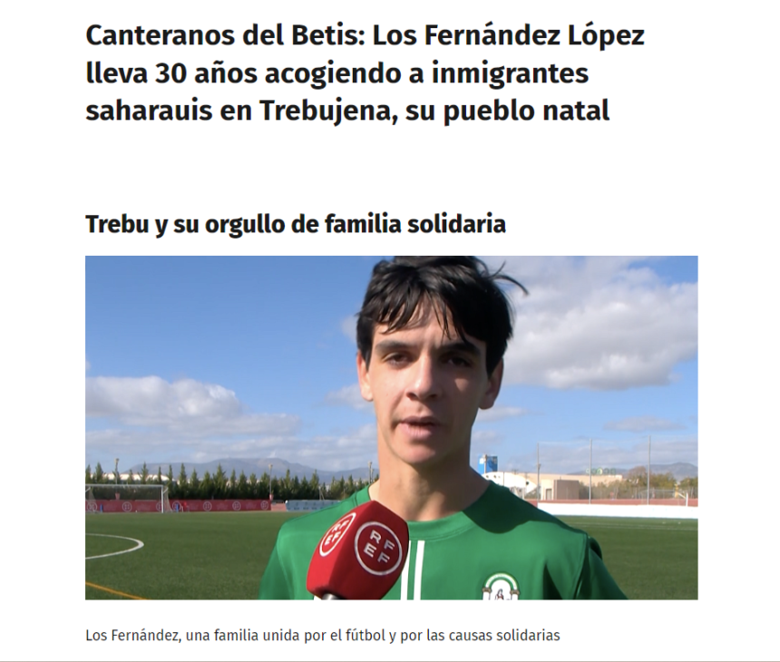 Canteranos del Betis: Los Fernández López llevan 30 años acogiendo a inmigrantes saharauis en Trebujena, su pueblo natal