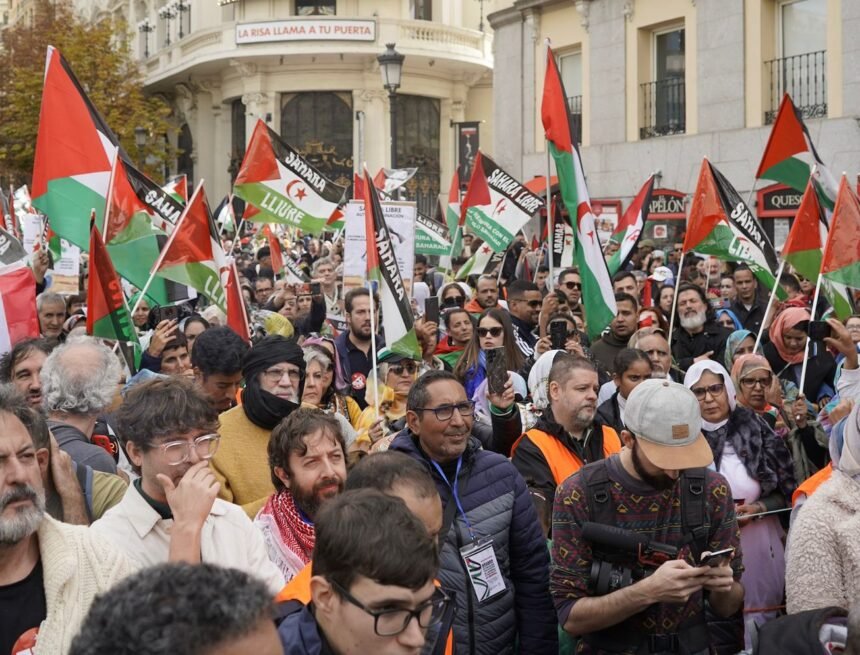 Multitudinaria manifestación en Madrid condena acuerdo tripartito de Madrid | Sahara Press Service (SPS)