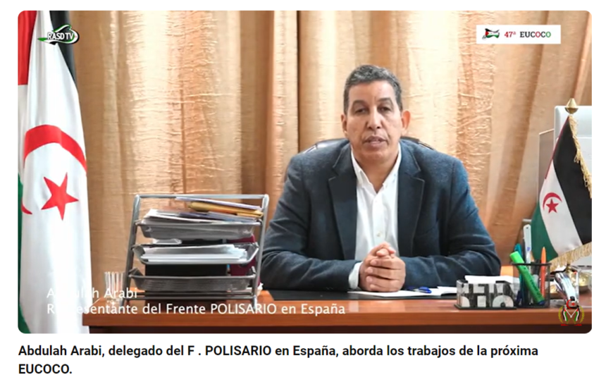 Abdulah Arabi, delegado del F . POLISARIO en España, aborda los trabajos de la próxima EUCOCO – Rasd-TV – Televisión Publica Saharaui