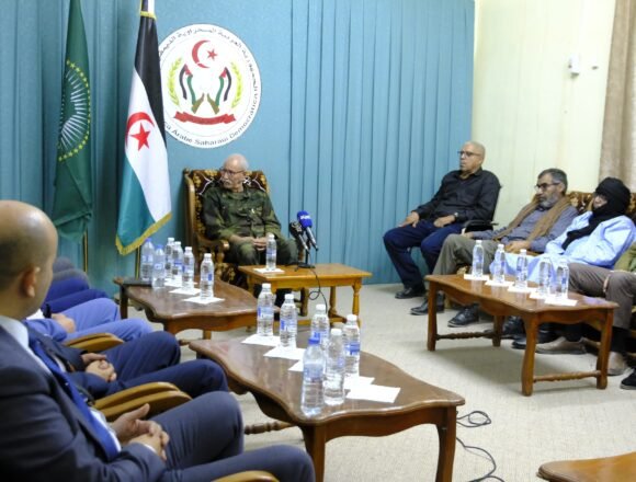 El Presidente Ghali recibe una delegación compuesta por presidentes de partidos políticos argelinos | Sahara Press Service (SPS)