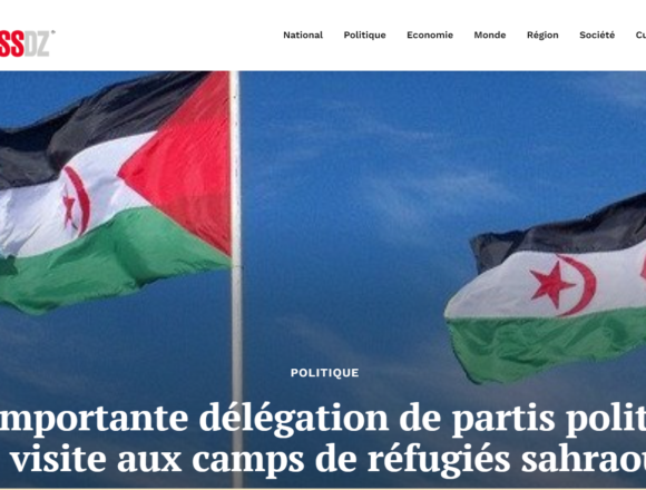 sdfgtyhjk Numerosa delegación de partidos políticos argelinos de visita en los campos de refugiados saharauis