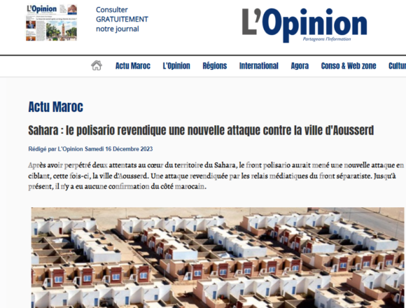 Caen cuatro misiles sobre la localidad saharaui de Auserd, sur del Sáhara Occidental