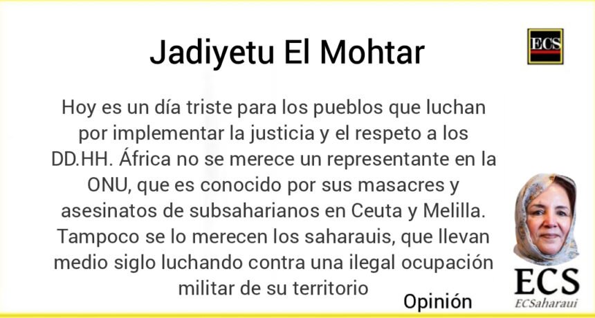 La impunidad preside el Consejo de Derechos Humanos de la ONU, por Jadiyetu El Mohtar