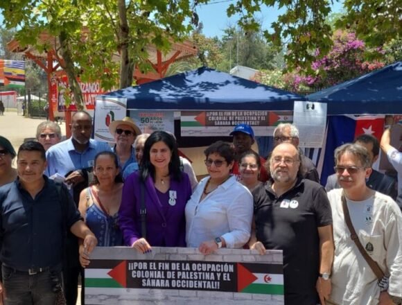 Realizan acto en solidaridad con los pueblos saharaui y palestino en la Fiesta de los Abrazos del PC en Chile – Info Sur Global