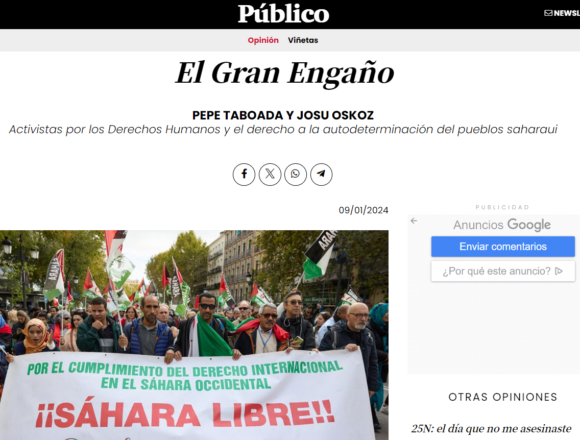 EL GRAN ENGAÑO: El Reino de Marruecos candidato a presidir el Consejo de Derechos Humanos, por Pepe Taboada y Josu Oskoz en «Otras miradas | Público»