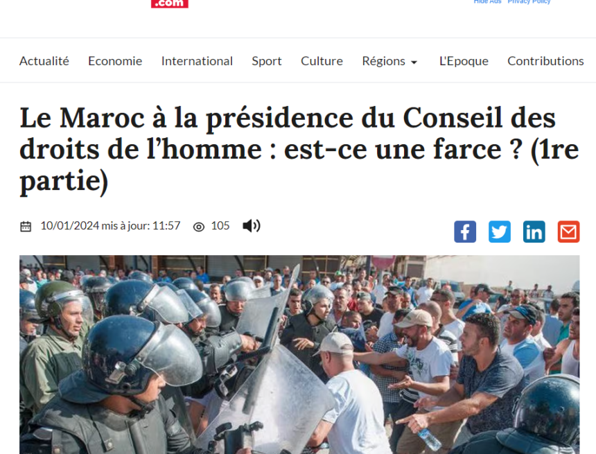 Sultana Khaya, la célèbre militante sahraouie, a dû rester sans voix en apprenant que le Maroc briguait la présidence du Conseil des droits de l’homme (CDH) de l’ONU