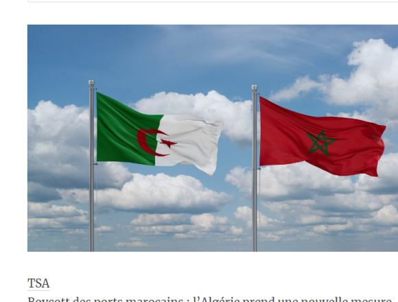 Boycott des ports marocains par l’Algérie : nouvelle instruction, un coup dur pour Tanger Med, l’un des plus importants ports de la Méditerranée, et pour l’économie du royaume – TSA