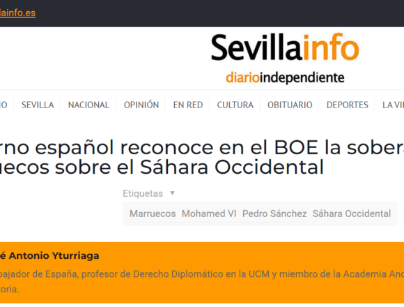 asdfrgtyhjuk-1 El Gobierno español reconoce en el BOE la soberanía de Marruecos sobre el Sáhara Occidental – José Antonio Yturriaga en SevillaInfo