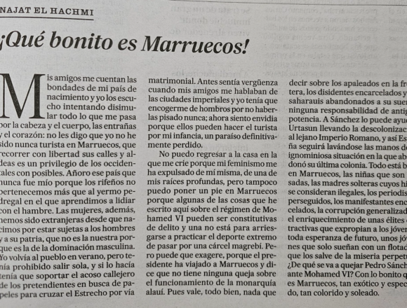erdtfghjkl,. ¡Qué bonito es Marruecos! | Opinión de NAJAT EL HACHMI | EL PAÍS