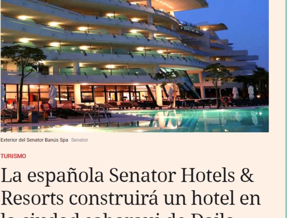 El Frente POLISARIO advierte al grupo Senator que su intención de construir en la ciudad ocupada de Dajla es una grave violación al derecho internacional