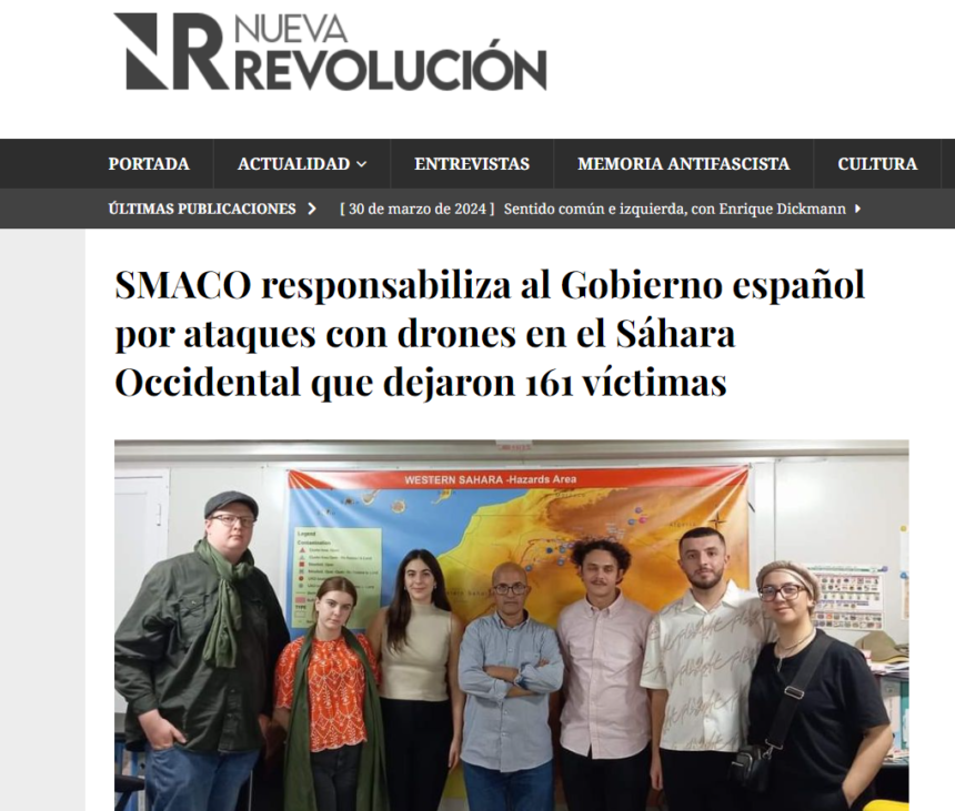 SMACO responsabiliza al Gobierno español por ataques con drones en el Sáhara Occidental que dejaron 161 víctimas | NR | Periodismo alternativo