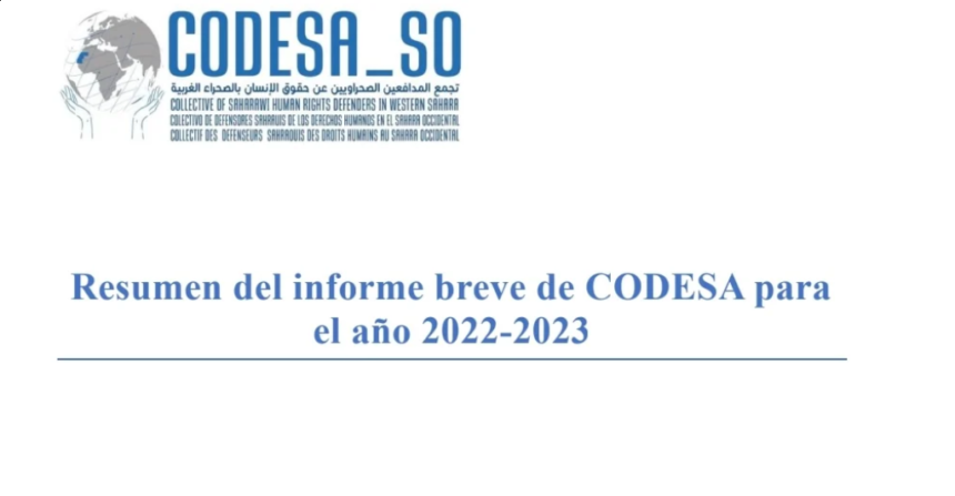 CODESA publica su informe 2022/2023 sobre derechos humanos en el Sahara Occidental | Sahara Press Service (SPS)