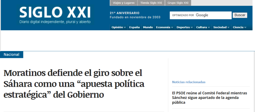 Moratinos defiende el giro sobre el Sáhara como una “apuesta política estratégica” del Gobierno