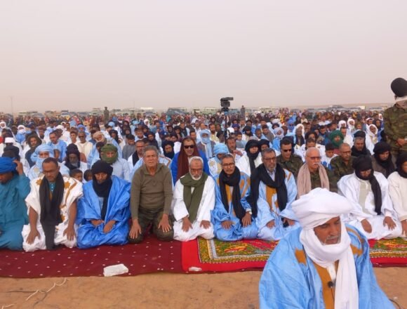 Brahim Ghali asistió a la Oración Colectiva de Eid Al-Fitr en la Wilaya de Dajla | Sahara Press Service (SPS)