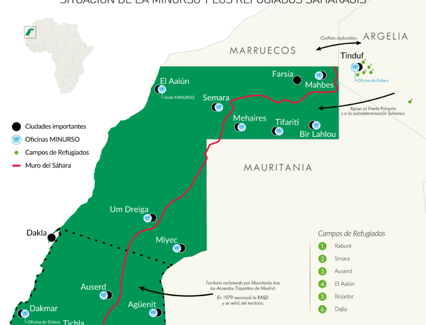 Mapa de la ocupación marroquí del Sáhara Occidental – Descifrando la Guerra