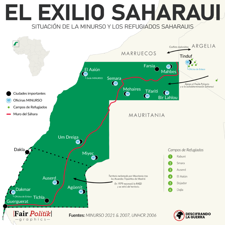 Mapa de la ocupación marroquí del Sáhara Occidental – Descifrando la Guerra