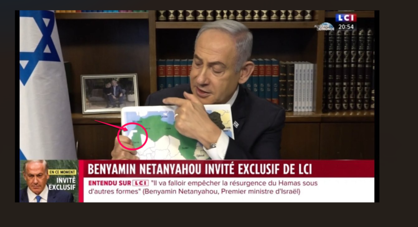 Netanyahu exhibe mapa de Marruecos sin el territorio ocupado del Sáhara Occidental